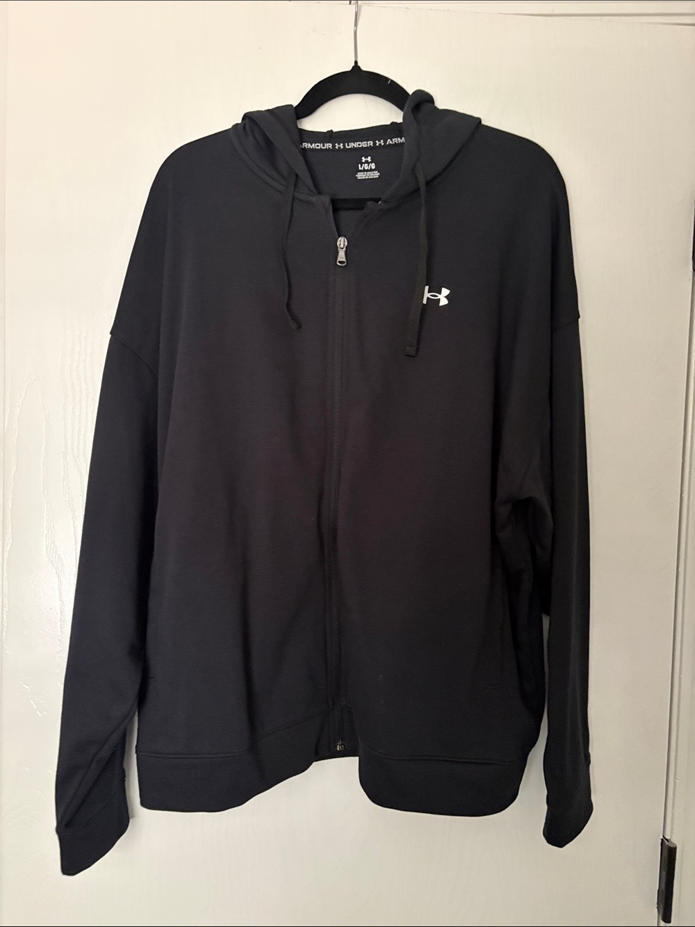 Under Armour Black Zip Hoodie with Logo